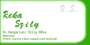 reka szily business card